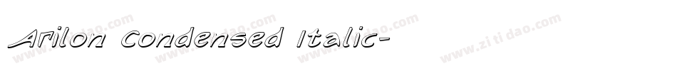 Arilon Condensed Italic字体转换